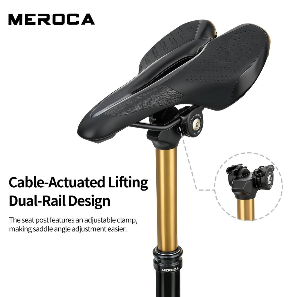 MEROCA Dây Xe Đạp Điều Khiển Nhỏ Giọt Seatpost 27.2mm / 30.9mm / 31.6mm Đen Vàng Hợp Kim Nhôm Xe Đạp Leo Núi Ghế Bài