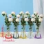 DONOVANQQ 5 Bình hoa PVC trong suốt, Bình hoa thủy canh có thể gập lại gấp, Bình hoa chống rò rỉ nhẹ Phòng cắm hoa chống rò rỉ chống rò rỉ