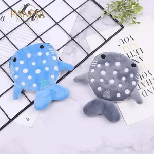 PNPIA- Hoạt Hình Dễ Thương Sang Trọng Cá Mập Tiền Xu Sang Trọng Ví Động Vật Dành Cho Nữ Trẻ Em Dây Kéo Túi Đựng Tiền Xu