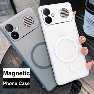 Dành Cho Redmi K90 Max Ốp Lưng Điện Thoại Từ Tính 5G Trong Suốt Mờ Trắng TPU Silicon Mềm Vỏ Cho Xiaomi Redmi K90Max Coque