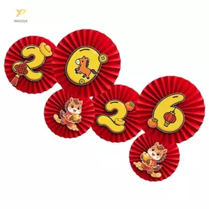 Quạt giấy phân hủy sinh học PPY Hoa để tăng cường kỷ niệm năm mới 2026