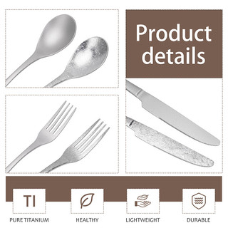 Boundless Voyage Titan Flatware Dụng Cụ Di Động Nĩa Thìa Bộ Dao Cho Du Lịch Ngoài Trời Nhà Cắm Trại Ti1055A