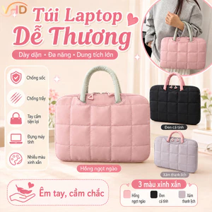 Túi Laptop Dễ Thương – Dày Dặn, Đa Năng, Dung Tích Lớn – Chống Sốc, Chống Trầy – Tay Cầm Tiện Lợi – Đựng Máy Tính