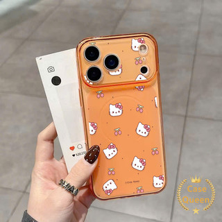 Ốp Lưng Tương Thích Cho iPhone 16 15 17 11 12 13 14 Pro Max 17 Air 14 Plus Hoạt Hình Dễ Thương Toàn Màn Hình Kitty Cat Cherry