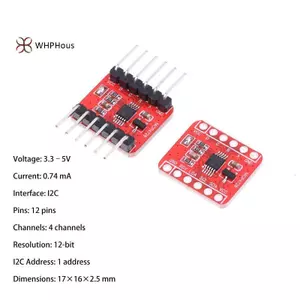 < WHPHous-t > Mô-đun DAC 12-Bit MCP4728 đa kênh có tham chiếu điện áp có thể lập trình cho các nhà sáng tạo Đẹp