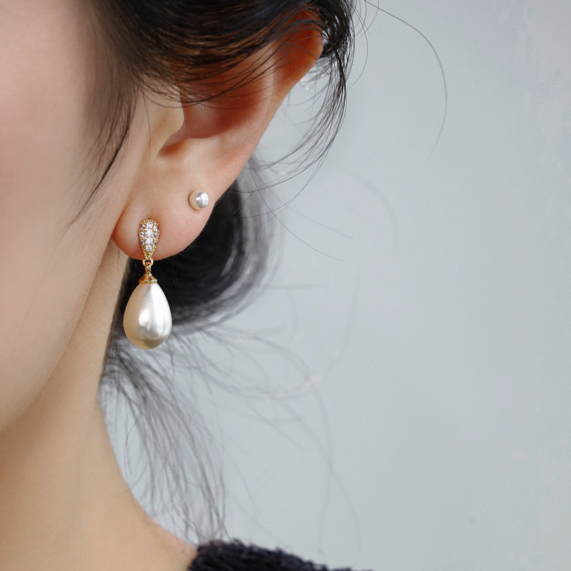 Bông tai nữ ngọc trai bạc s925