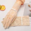 Găng Tay Chống Nắng Ren Nữ Mùa Hè Băng Lụa Mỏng Phong Cách Lái Xe Đạp Chống Trơn Trượt Phong Cách Ngắn