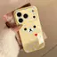 Ốp lưng iPhone 16Pro gấu trên nền chấm xanh vỏ mềm chống trầy thiết kế đơn giản dễ thương