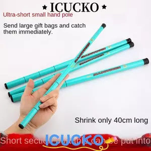 ICUCKO Cần Câu Bộ Đầy Đủ, Bộ Cần Câu Cá Bằng Kính Thiên Văn, Trẻ Em Sợi Carbon Đúc Cần Sợi Thủy Tinh Ăn Cần Combo Câu Cá