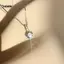 KUZHEN Sáng Bóng Giọt Nước Hình Nelace Cho Nữ Zircon Giọt Nước Mặt Dây Chuyền Xương Đòn Dây Xích Nelace Quà Tặng Ngày Lễ Tình Nhân Trang Sức Tiệc Cưới HOT