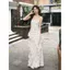 Phong cách mới Pure Desire Style Ren Trim Polka Dot Sling Dress Slim-fit Ôm dáng đẹp hơn Váy dài ngọt ngào