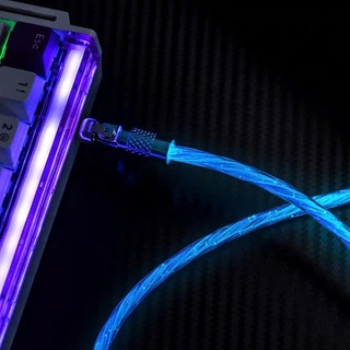 [Ship Nhanh] Dây Cáp Xoay 180 Độ  (USB A-C) Đa Năng Led RGB Trong Suốt Cho Thiết Bị Gear