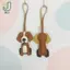 Mới Dễ Thương Bichon Frise Labrador Retriever Dog Charms Dễ Thương DIY Dây Da Túi Đựng Chó Quyến Rũ