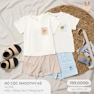 BỘ CỘC VẢI SỢI TRE [ SIÊU MỀM, MÁT, MỊN CO DÃN VÀ THẤM HÚT TỐT] SZ 6/9M-4Y (HCT74)