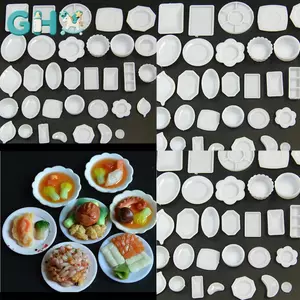 GHX 33 Chiếc Nhà Búp Bê Bộ Đồ Ăn Thu Nhỏ Đĩa Nhựa Bộ Món Ăn Mini VN