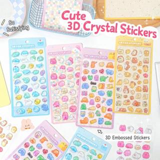 ENWEI 1 Cái [Hồng Thiên Đường Series] Bánh Mì Dalmatian Nổi Dễ Thương Tạp Chí Chất Liệu Miếng Dán Người Lập Kế Hoạch Sổ Lưu Niệm Văn Phòng Phẩm Decal
