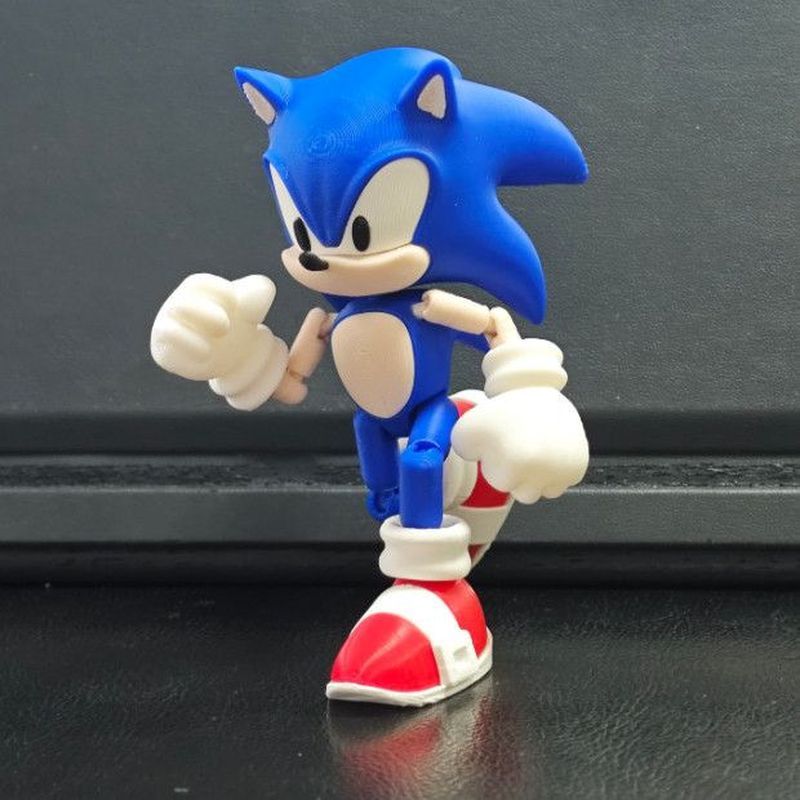 [Hedgehog Sonic] Nhân vật hành động Hình để bàn Giải nén Đồ chơi trẻ em Mô hình lắp ráp con lắc 3D In 5.31