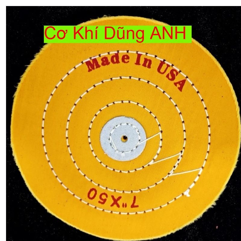 Bánh vải cotton USA (mỹ) vàng 30 lớp dùng đánh bóng dùng rất ngon