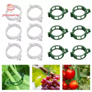 PWSSEND 100 Kẹp Nhựa, Kẹp Hỗ Trợ Cây Thiết Kế Khóa Chụp Bền Đẹp, Lớn Lên Thẳng Có Thể Tái Sử Dụng Cố Định Kẹp Vườn