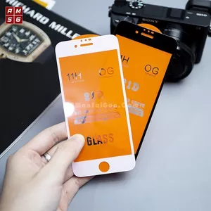 Kính cường lực Iphone 6/6s/7/8/se 2020 trong suốt 21D full màn hình, có giấy lau màn hình- Topsales