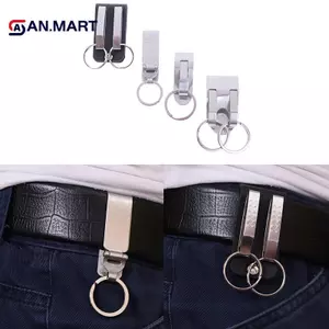 AN.MART Thép không gỉ Qui phát hành Móc khóa Thắt lưng Kẹp chìa khóa giữ vòng bule VN