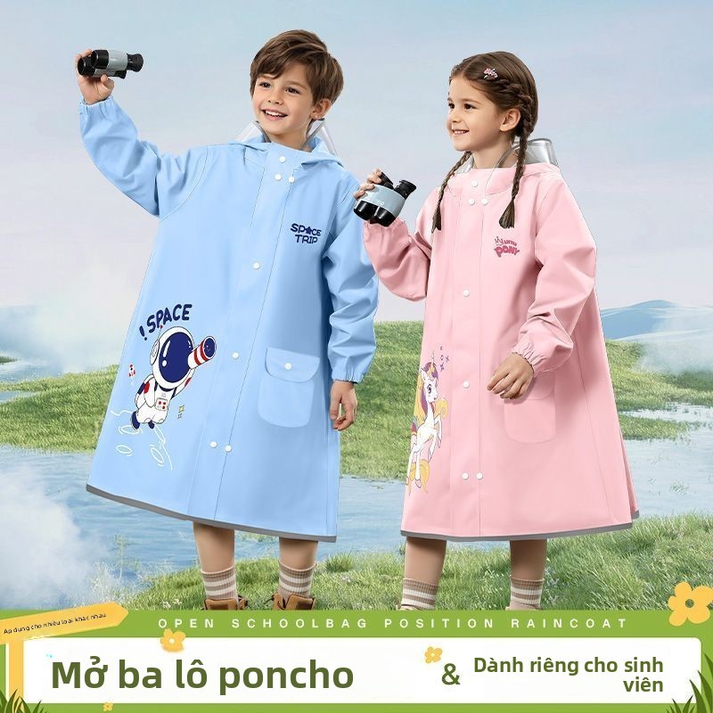 Trẻ Em Áo Mưa Trẻ Em Bé Trai Bé Gái Học Sinh Tiểu Học Chuyên Dụng Bé Trai Phong Cách Mới Trẻ Em Áo Mưa Poncho