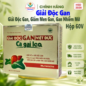 Giải Độc Gan Việt Đức Cà Gai Leo, Giúp Giải Độc Gan, Giảm Men Gan, Gan Nhiễm Mỡ - Hộp 60 Viên
