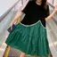 Mùa hè Phong cách mới Plus Size dành cho nữ Phong cách phương Tây Hồng Kông Màu sắc tương phản dáng rộng mỏng hơn Váy ngắn tay màu đỏ