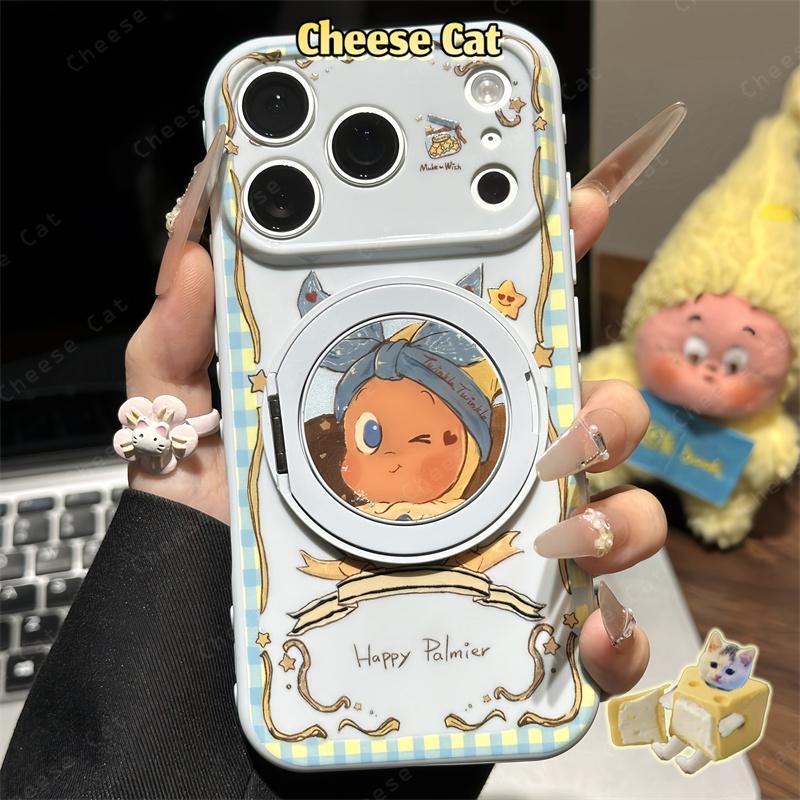 Giá đỡ điện thoại 360 độ Ốp điện thoại búp bê hợp thời trang cho iPhone Ốp cho iPhone 14 13 12 11 15 Plus 16 17 Pro Max