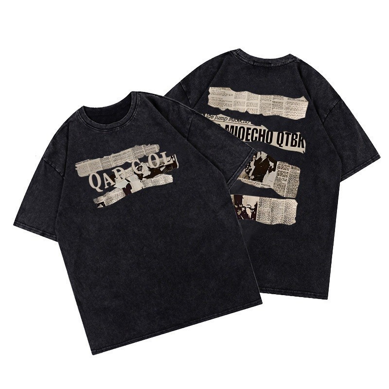 （Giao hàng 24h）Angela Áo thun wash nam nữ local brand unisex áo phông form rộng mùa hè cao cấp ngầu Y0515