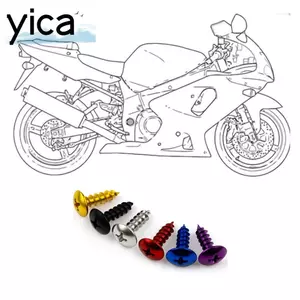 Bộ bu lông trang trí YICA 30 CÁI, Vít tự đóng cọc đa năng bằng hợp kim nhôm, Phụ kiện nâng cấp Vít xe máy M5x16 đầy màu sắc cho xe máy / xe đạp