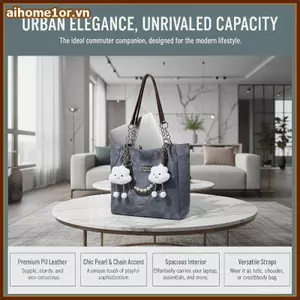 AIHOM Túi lớp học sinh đại học thông thường đa năng mới, Túi sức chứa lớn thông thường dành cho nữ, Túi Tote một vai thời trang,