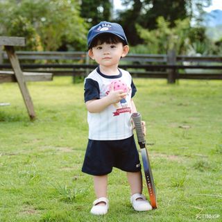 Bubaby Bộ cộc tay cổ tròn Sporty, bộ cộc tay mềm mại cho bé | Quần áo trẻ em mềm mịn | SCT1304SP T6.1