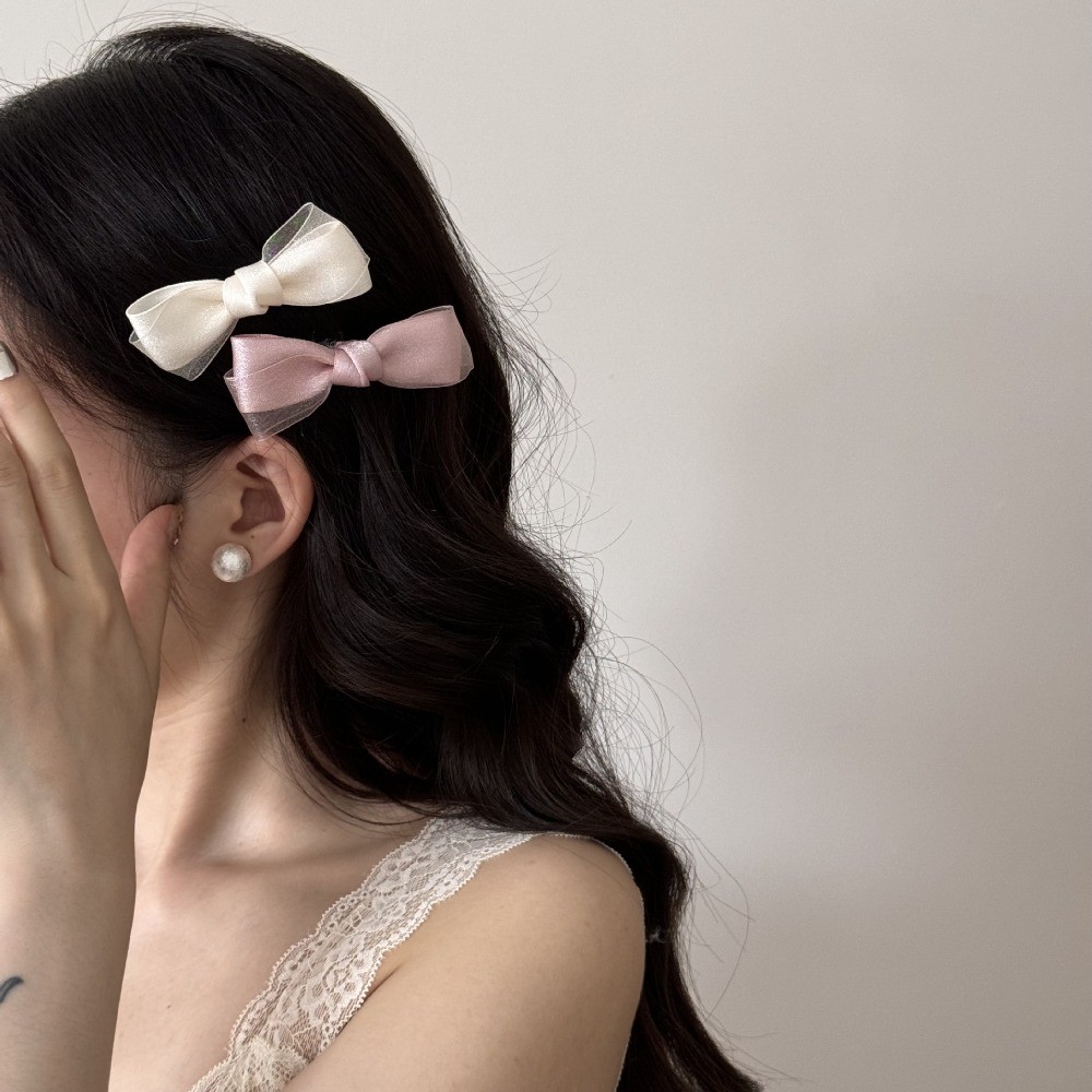 Hululu / Ngọt Ngào Dễ Thương Cao Cấp Nơ Tóc Top Kẹp Phụ Kiện Tóc Mũ Đội Đầu Cô Gái Đầu Lưng Kẹp Phụ Kiện Tóc