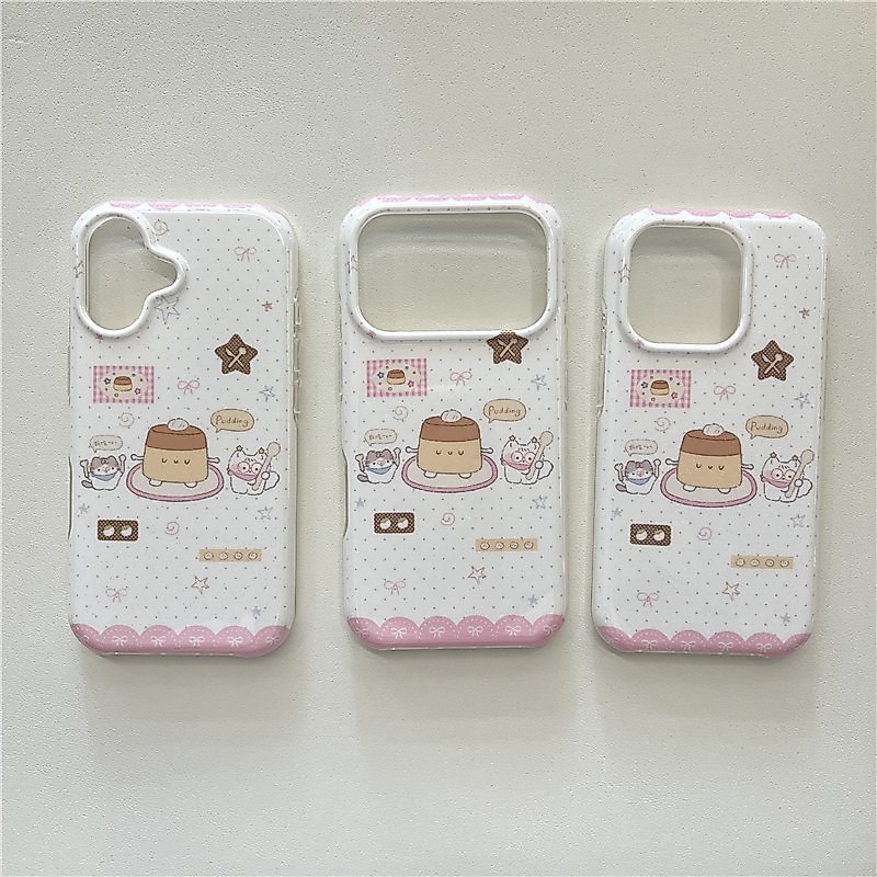 Ốp điện thoại xử lý iPhone 17 Pro Max Pudding họa tiết TPU