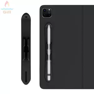 Khe cắm bút cảm ứng máy tính bảng GILL, Hộp đựng bút chì silicon tự dính, Kẹp bút màu trơn chống mất đa chức năng cho bút chì thế hệ 1 / 2