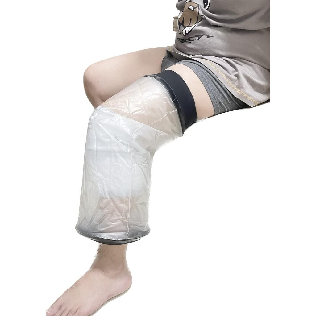 Vỏ tắm phẫu thuật đầu gối dành cho người lớn Vỏ tắm phẫu thuật đầu gối dài không thấm nước cực lớn, Băng tắm kín nước và bảo vệ vết thương để thay thế đầu gối và phẫu thuật ACL (Cực lớn