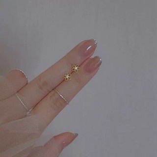 S925 Bạc Kim Bông Tai Hoa Thời Trang Đơn Giản Nữ Trang Sức Quà Tặng Hàng Ngày