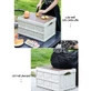 Bàn camping gấp gọn đa năng có hộp nhựa - mặt bàn gỗ, nắp hộp gỗ MDF - phù hợp picnic & cắm trại ngoài trời