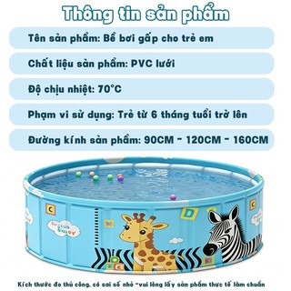Bể bơi gia đình gấp gọn phiên bản 2026 - Thiết kế không hơi, Bền bỉ, Chống thấm cao cấp, Nhiều size cho trẻ