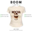 BOOM Áo Baby Tee Nữ Cotton Ôm Body-Áo Thun Ngắn Tay Y2K In Hình PhongCách Mùa Hè, Cổ Tròn Hàng Đầucách hàn quốc phong100