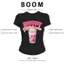 BOOM Áo Baby Tee Nữ Cotton Ôm Body-Áo Thun Ngắn Tay Y2K In Hình PhongCách Mùa Hè, Cổ Tròn Hàng Đầucách hàn quốc phong099