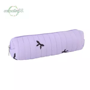 CATMALLER88 Bút Chì, Túi Đựng Bút Dây Kéo Cảm Ứng Mềm, Họa Tiết Nơ Di Động Dung Tích Lớn Túi Văn Phòng Phẩm Quà Tặng