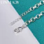 URMYLADY Bạc 925 Đôi Hoa Zircon Vòng Tay Nữ Tiệc Cưới Thời Trang Quyến Rũ Trang Sức
