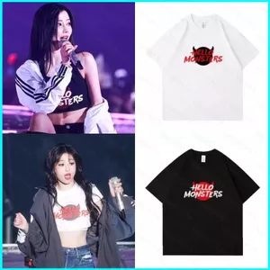 SY3 BABYMONSTER Áo thun buổi hòa nhạc 2025 HELLO MONSTER cùng phong cách RAMI AHYEON áo ngắn tay YS3