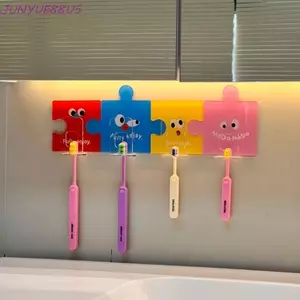 Móc hình dạng xếp hình JUNYUE88US, Móc tự dính dày không khoan, Giá lưu trữ hình học chống nước ngộ nghĩnh mới