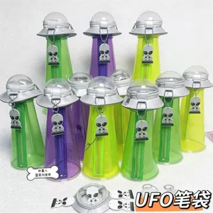 Hộp Đựng Bút Chì Người Ngoài Hành Tinh Nhật Bản Hộp Đựng Bút Chì Hình UFO Trừu Tượng Ngộ nghĩnh Sáng Tạo Hộp Văn Phòng Phẩm Trong Suốt Túi Bảo Quản 0606
