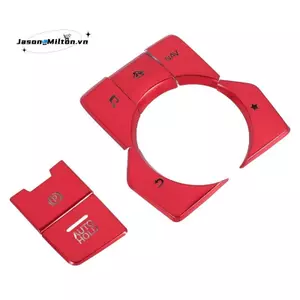 7 Chiếc Màu Đỏ Điện Tử Phanh Tay Đa Phương Tiện Nút Bao Viền Cho 3 6-5 -9 2016-2020 Bảng Điều Khiển Trung Tâm Miếng Dán
