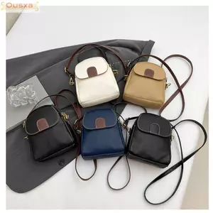 Túi đeo chéo OUSXA, Túi đeo vai thông thường bằng da, Túi đựng điện thoại di động Mini chất lượng cao dành cho nữ