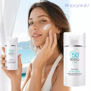 Kem bảo vệ chống nắng WANYEDI, Kem chống nắng mặt chống chói chống thấm nước, 50ml SPF50 + Giảm cháy nắng Không phải kem cách ly trắng giả Sử dụng hàng ngày